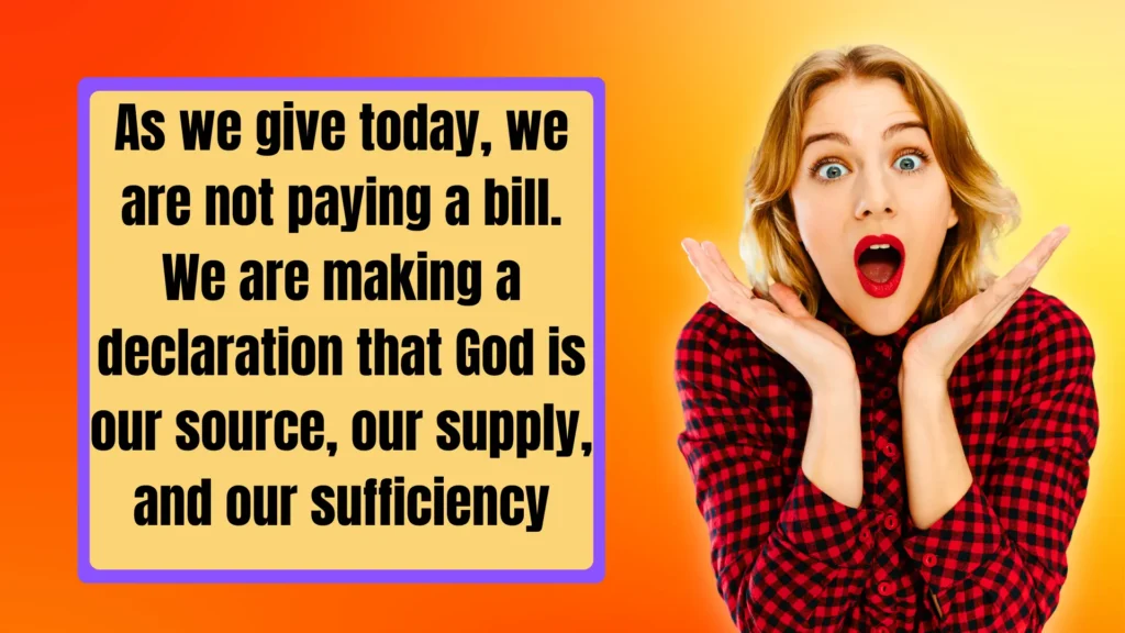 Short Exhortation About Giving Tithes and Offering for Special Occasions