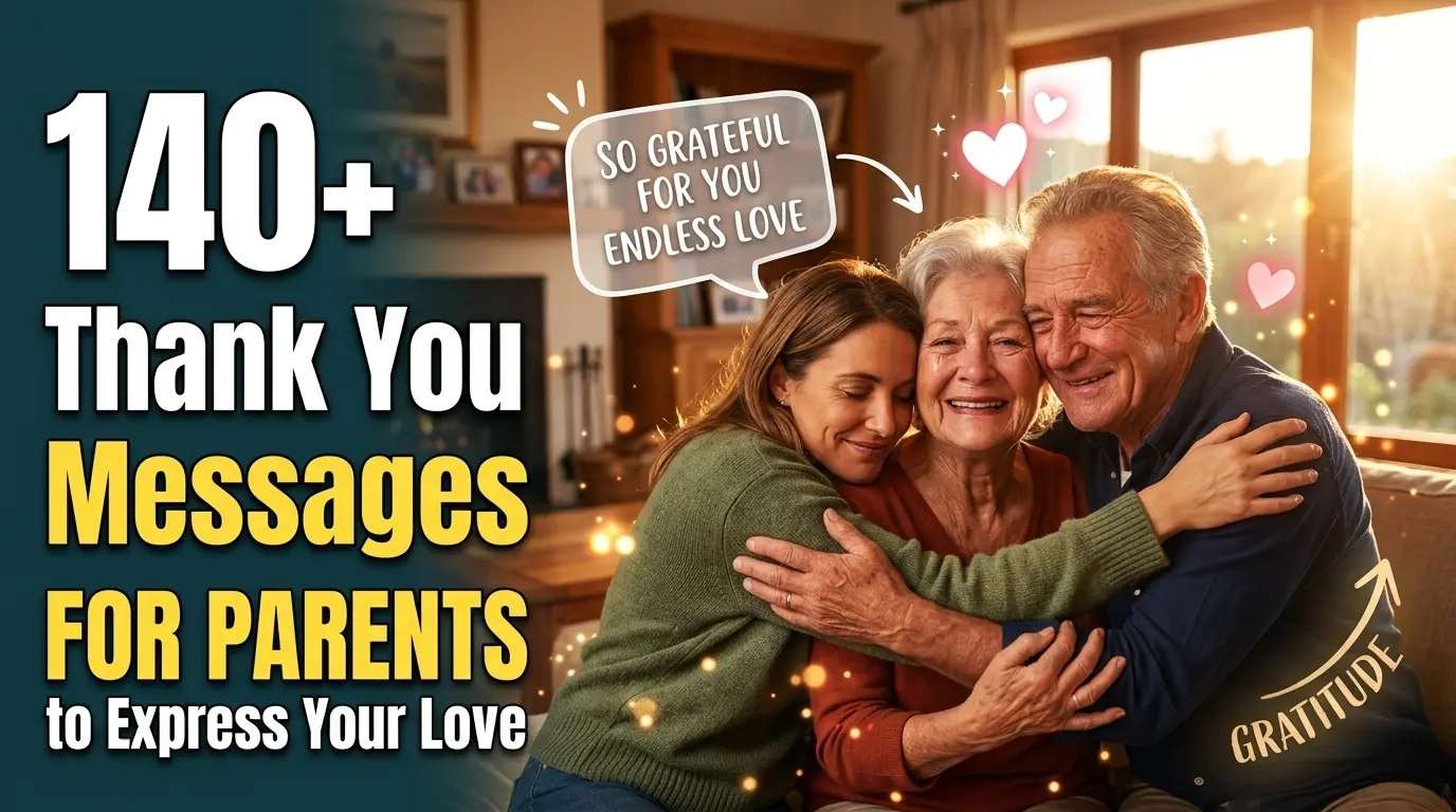 140+ Heartfelt Thank You Messages for Parents to Express Your Love