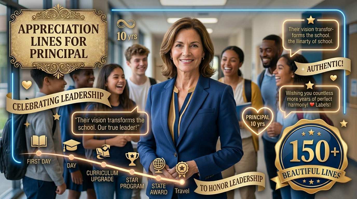 150+ Appreciation and Nice Beautiful Lines for Principal That Truly Honor Their Leadership