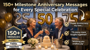 150+ Milestone Anniversary Messages for Every Special Celebration