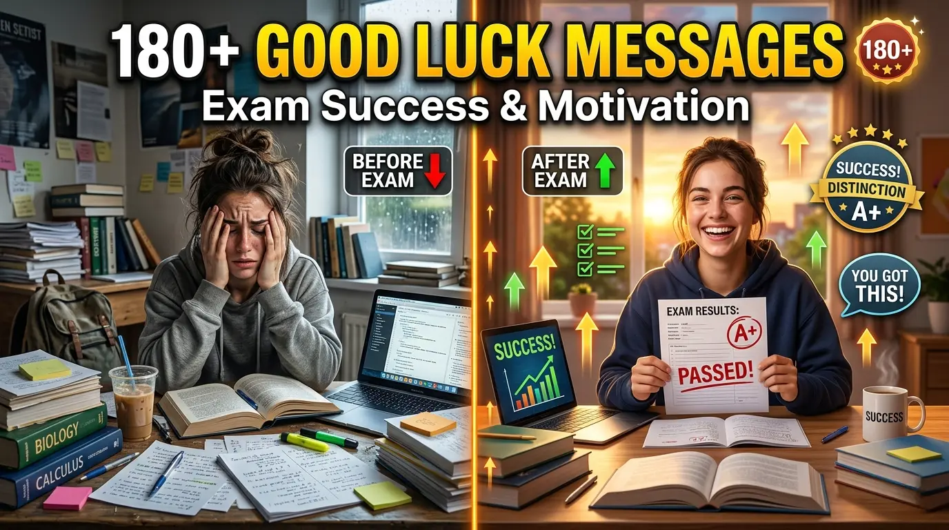 180+ Good Luck Messages for Exam Success and Motivation