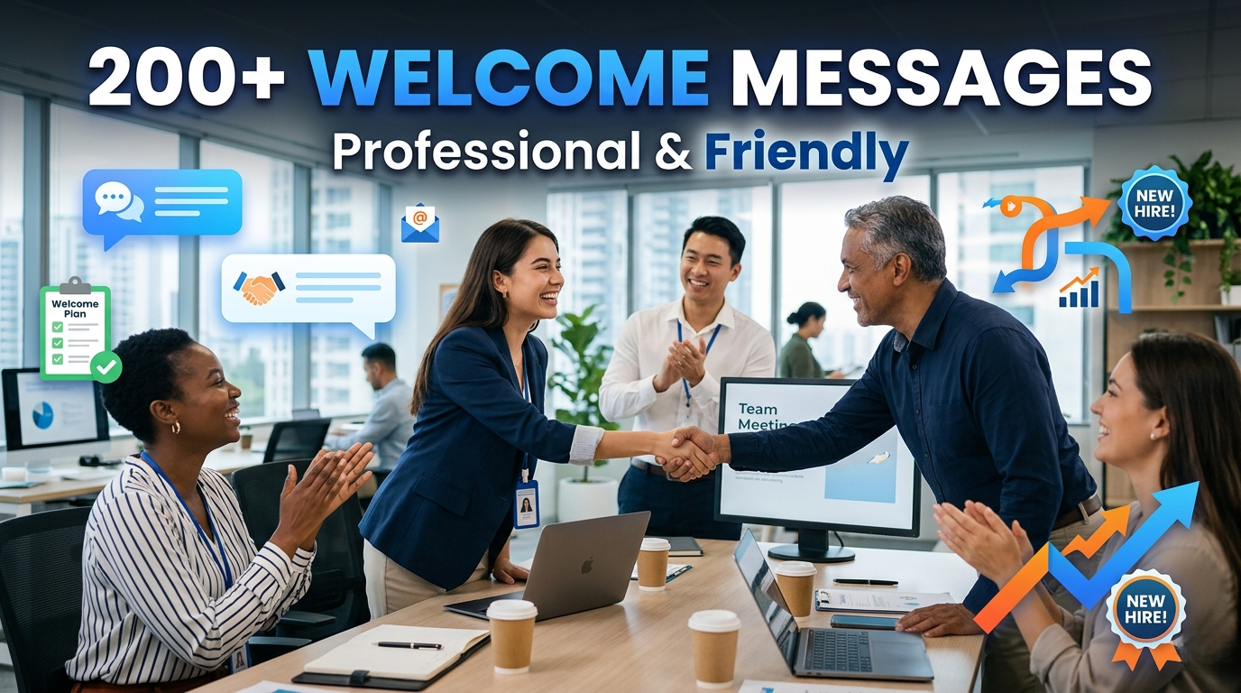 200+ Welcome Messages for New Team Members (Professional & Friendly)