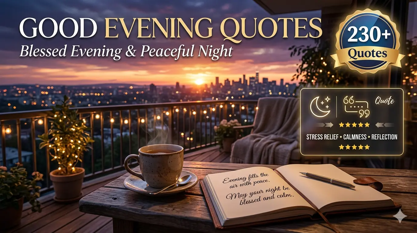230+ Good Evening Quotes for a Blessed Evening and Peaceful Night