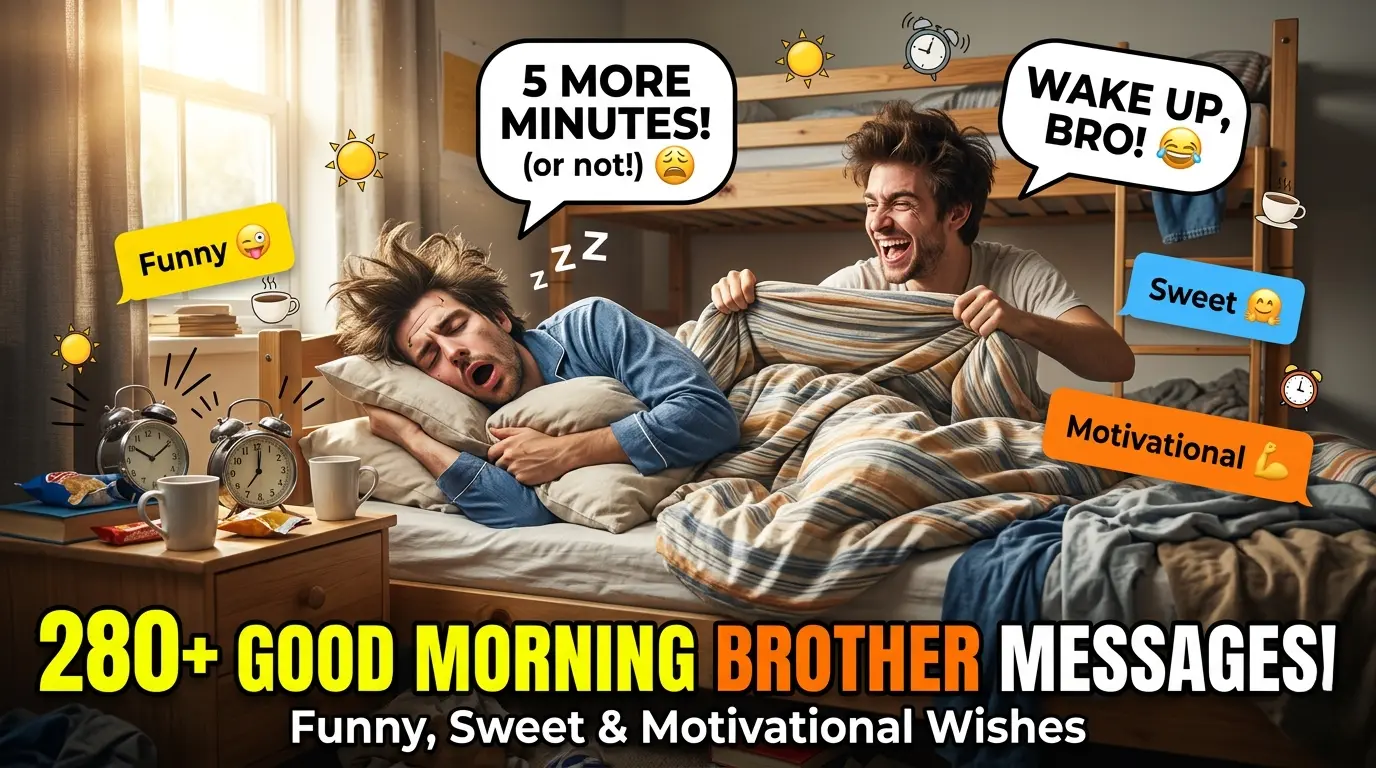 280+ Good Morning Brother Messages: Funny, Sweet & Motivational Wishes