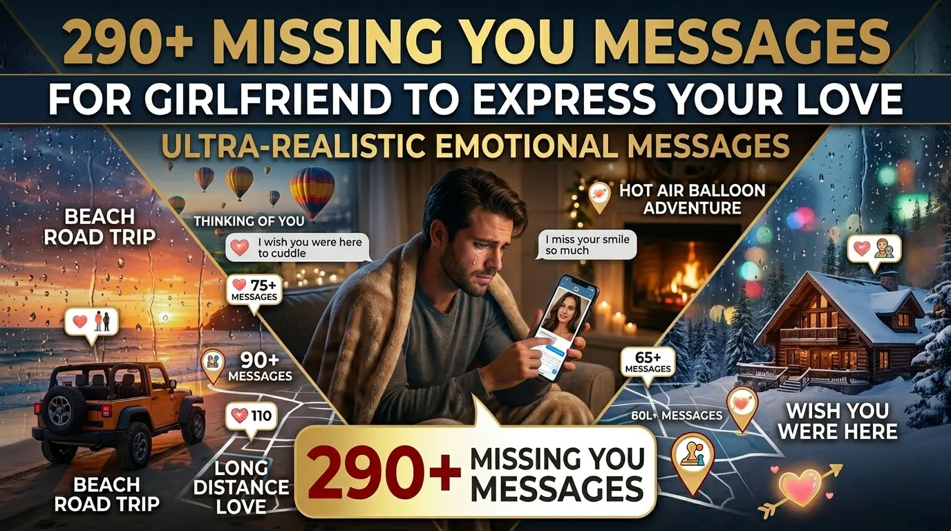 290+ Missing You Messages for Girlfriend to Express Your Love