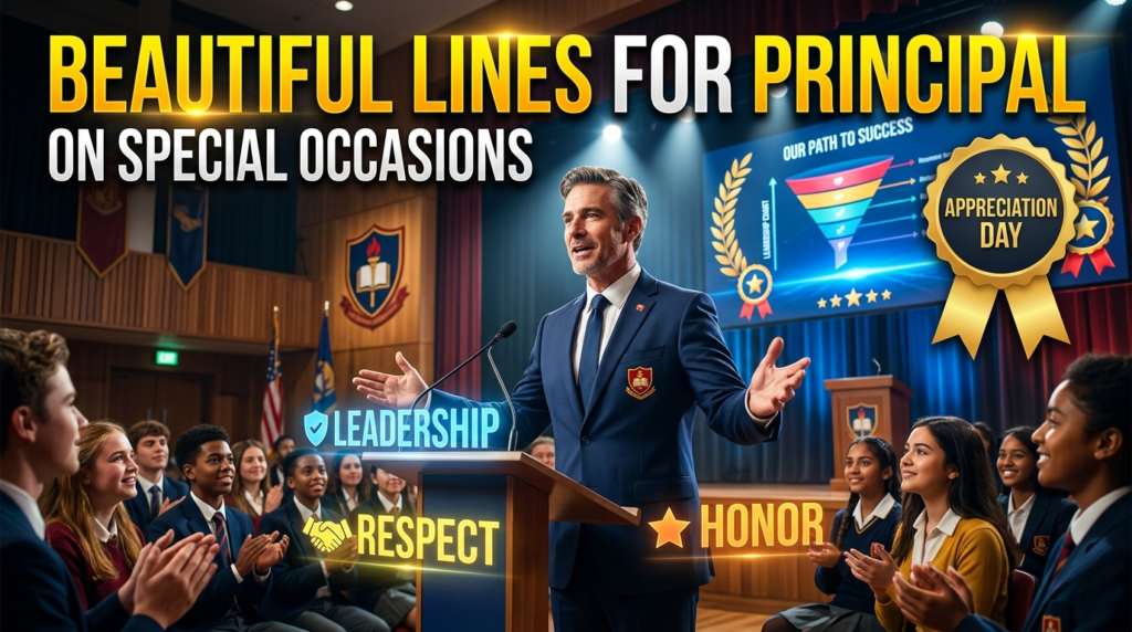Beautiful Lines for Principal on Special Occasions and Appreciation Day