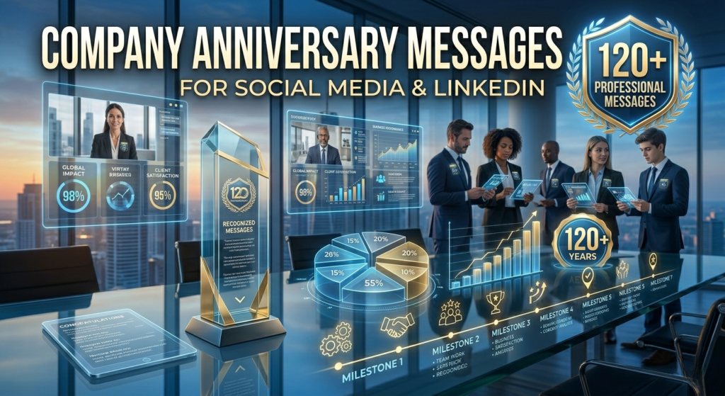 Company Anniversary Messages for LinkedIn and Social Media