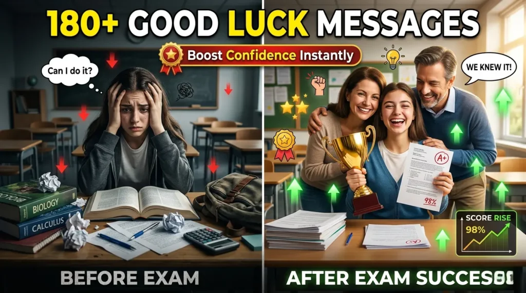 Good Luck Exam Wishes from Parents to Child
