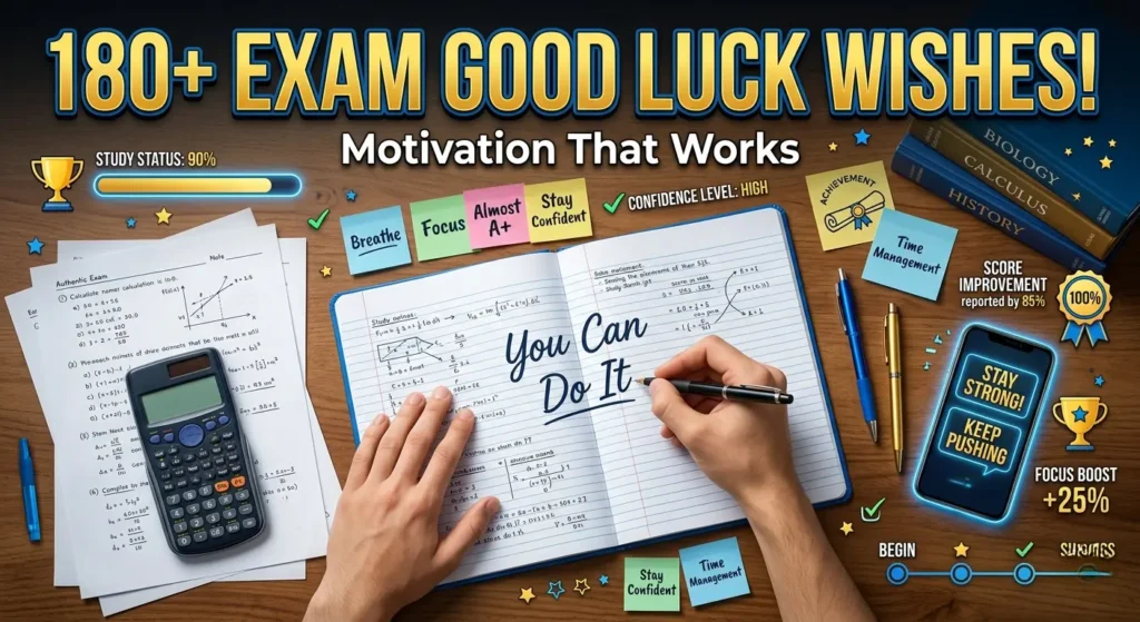 Good Luck Messages for Exams , Every Relationship and Occasion