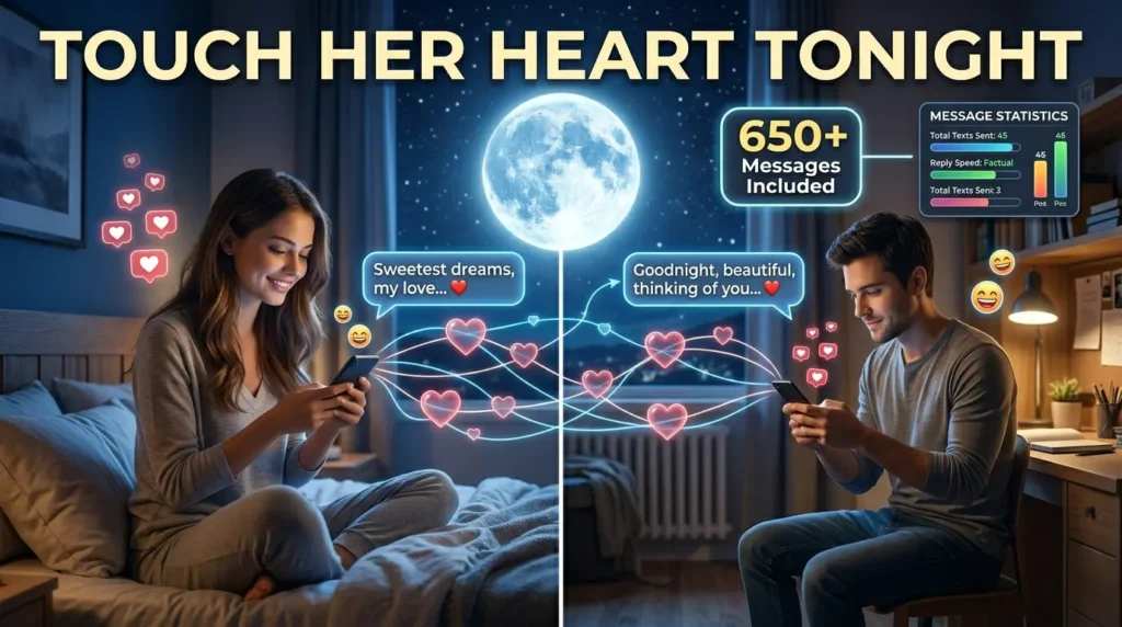 Good Night Messages She Can Send Him and Spiritual Goodnight Wishes