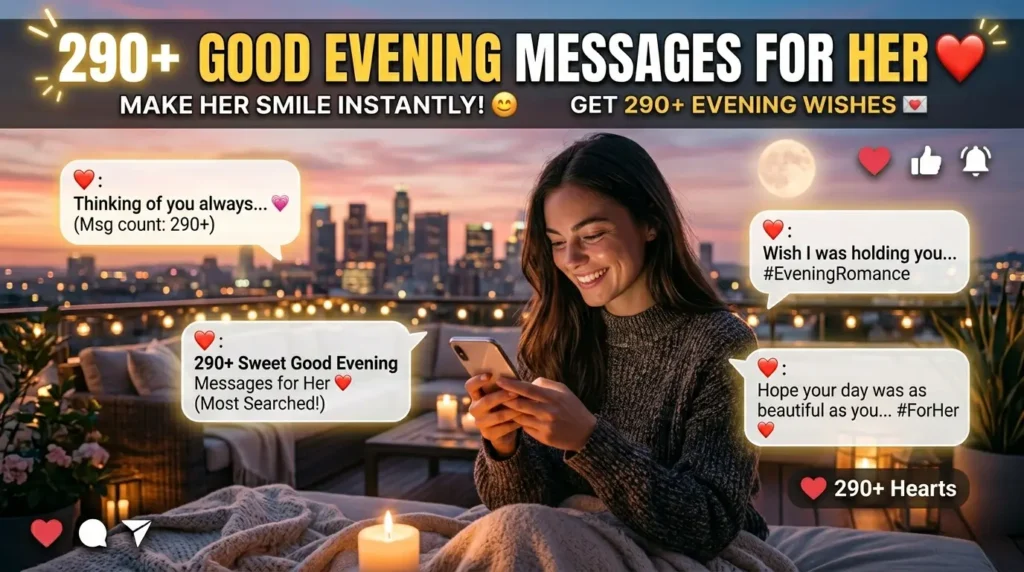 Heart-Touching Good Evening Messages for Her