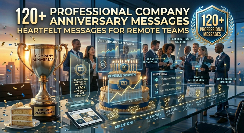 Heartfelt Company Anniversary Messages for Remote Teams