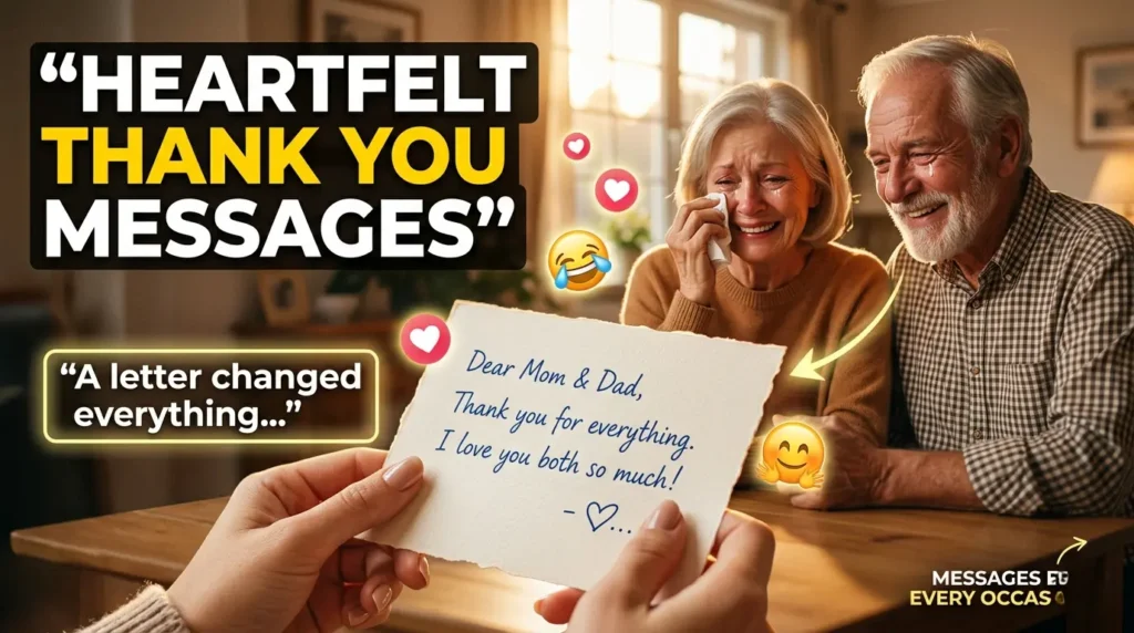 Heartfelt Thank You Messages for Parents for Every Occasion