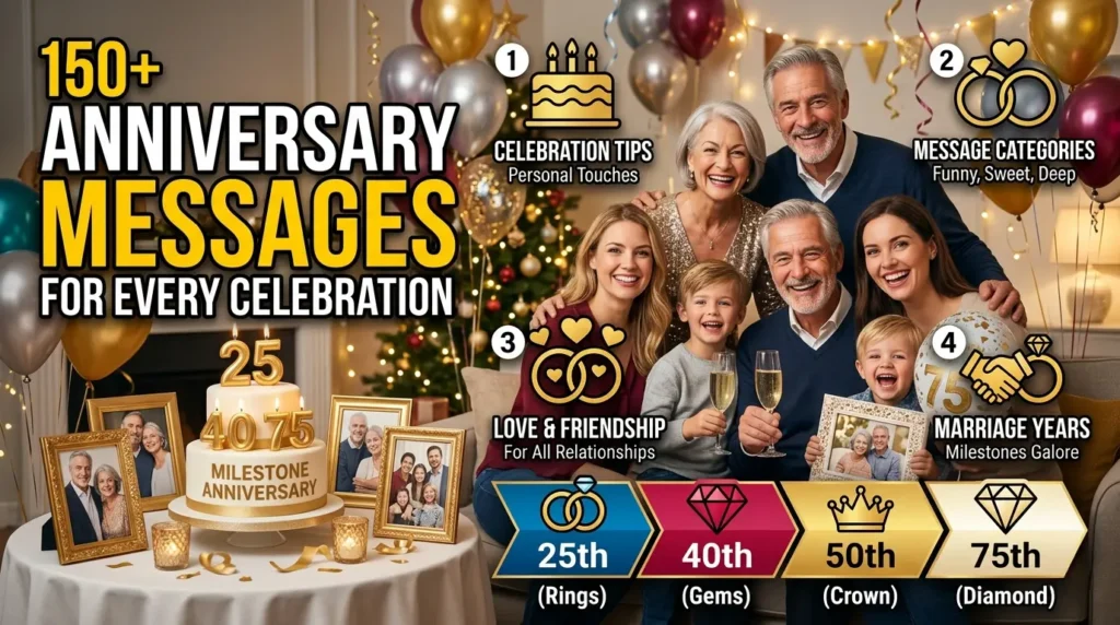 Milestone Anniversary Messages by Year , The Complete Collection