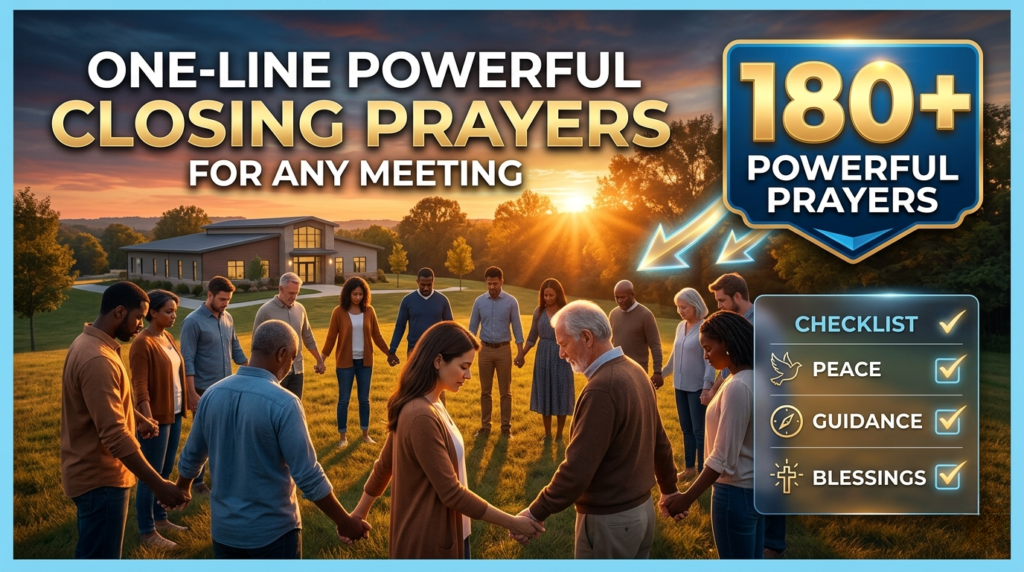 One-Line Powerful Closing Prayers for Any Meeting