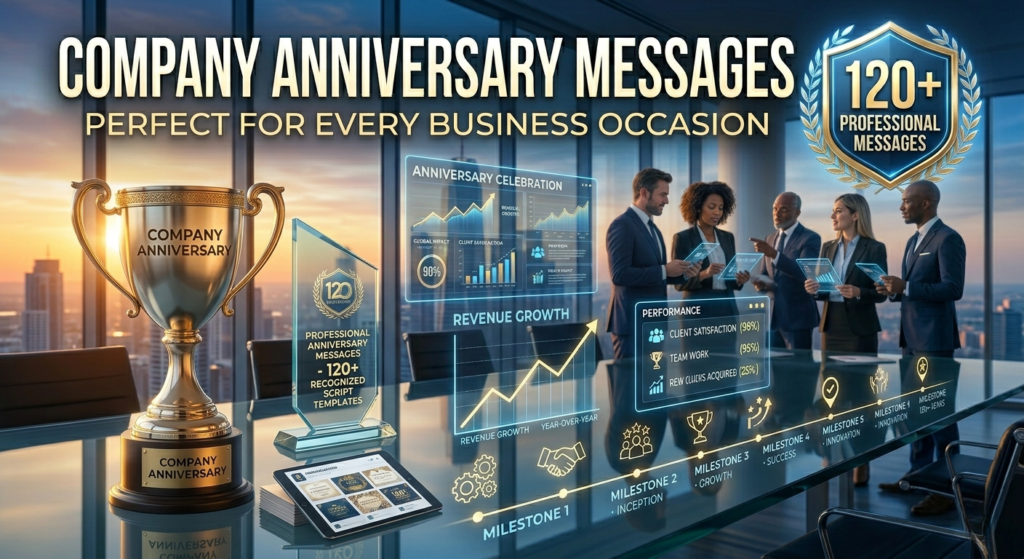 Professional Company Anniversary Messages for Every Occasion