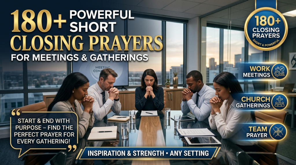Short Closing Prayers for Online and Virtual Meetings