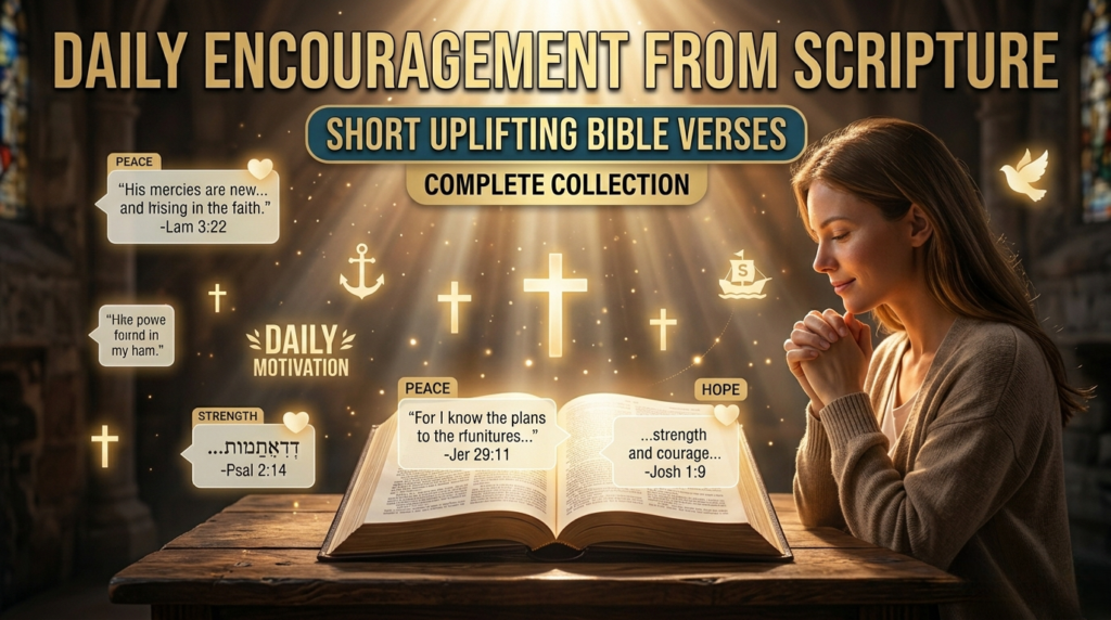 Short Uplifting Bible Verses for Daily Motivation and a Positive Mindset