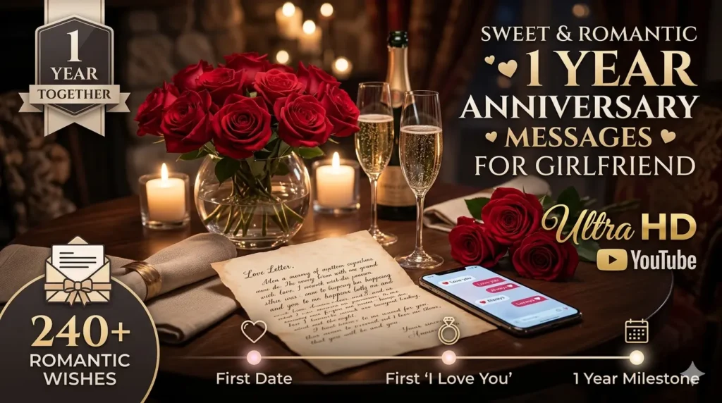 Sweet & Romantic 1 Year Anniversary Messages for Girlfriend