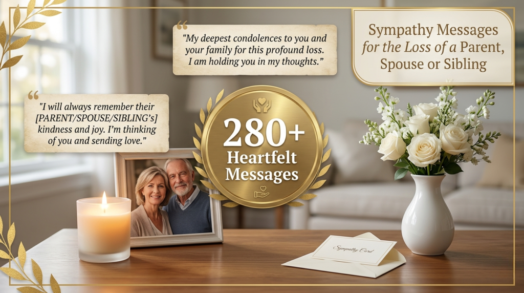Sympathy Messages for the Loss of a Parent, Spouse or Sibling
