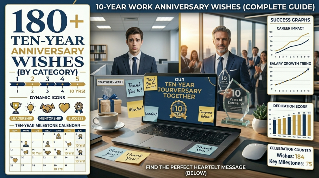 Ten-Year Work Anniversary Wishes for Employees