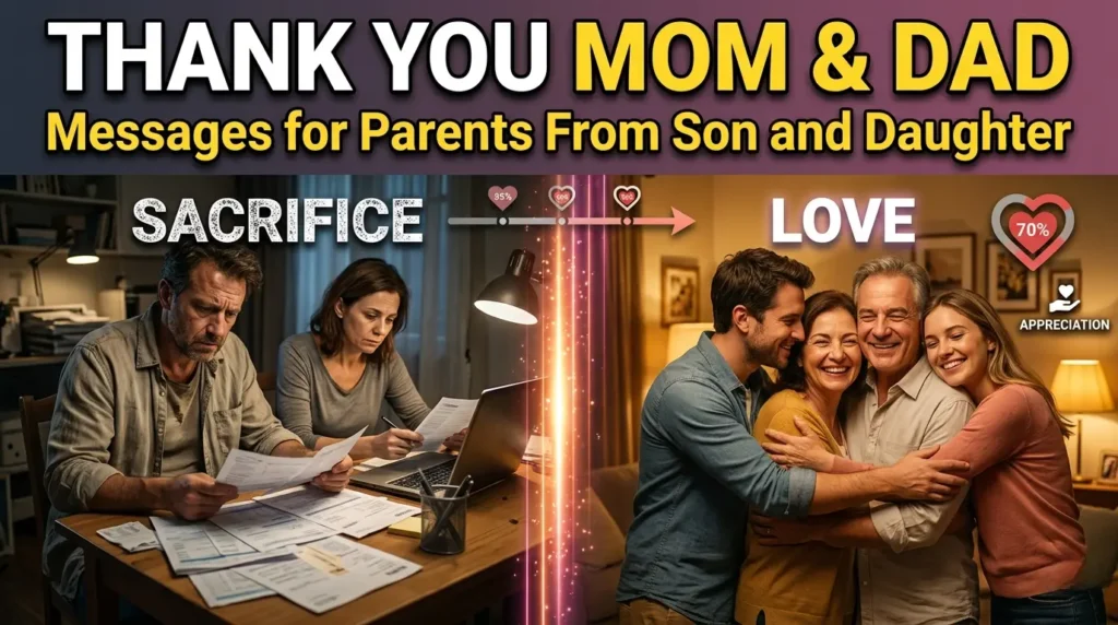 Thank You Messages for Parents From Son and Daughter