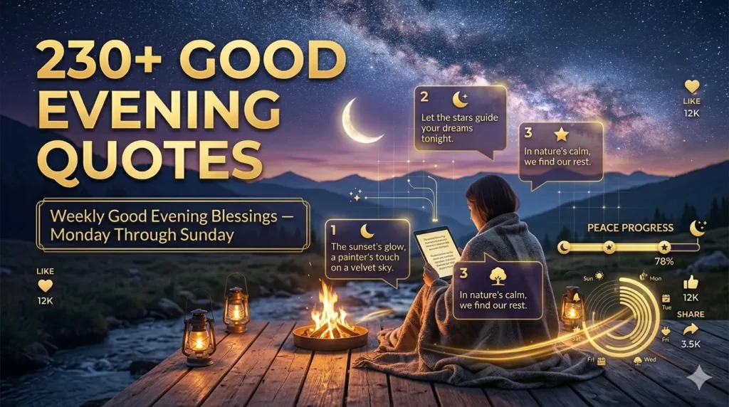 Weekly Good Evening Blessings , Monday Through Sunday