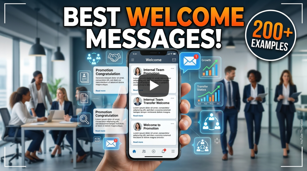 Welcome Messages for Internal Transfers and Promotions