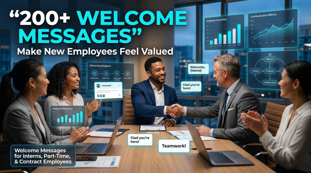 Welcome Messages for Interns, Part-Time, and Contract Employees