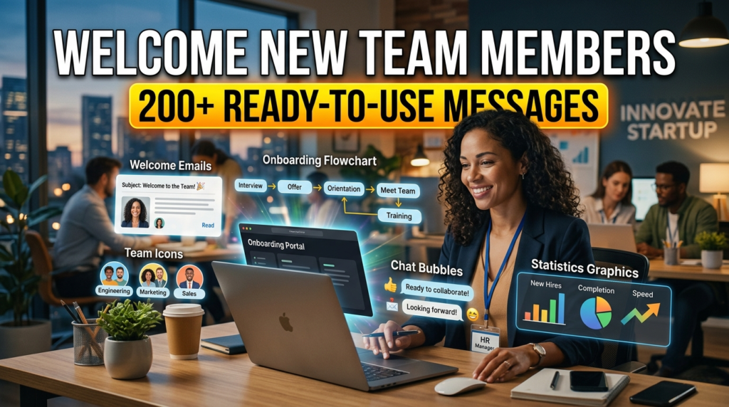  Welcome Messages for New Team Members (All Categories)