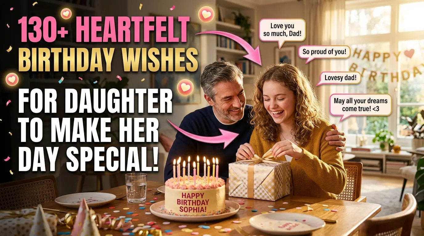 130+ Heartfelt Birthday Wishes for Daughter to Make Her Day Special
