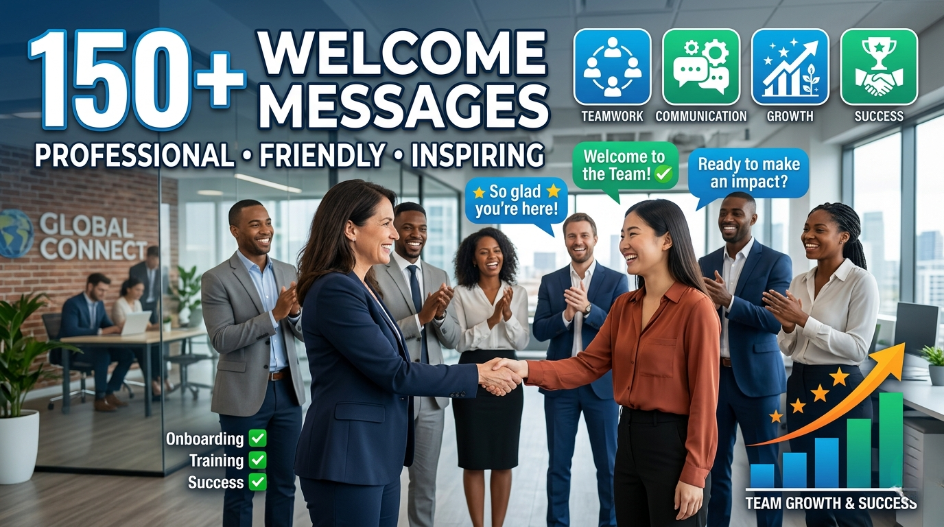 150+ Welcome Messages for New Employees: Professional, Friendly & Inspiring Examples