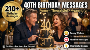210+ Funny, Thoughtful & Meaningful 40th Birthday Messages for Him, Her and Yourself