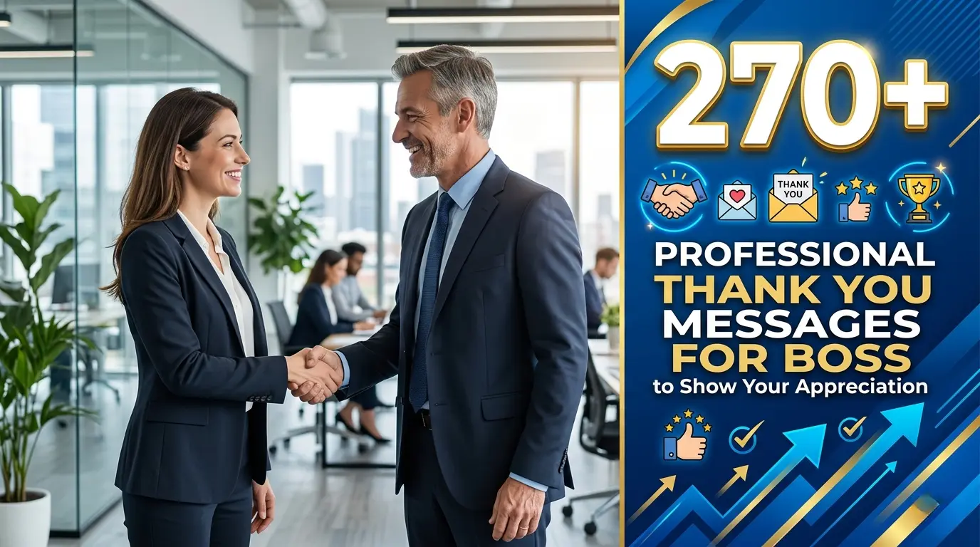 270+ Professional Thank You Messages for Boss to Show Your Appreciation