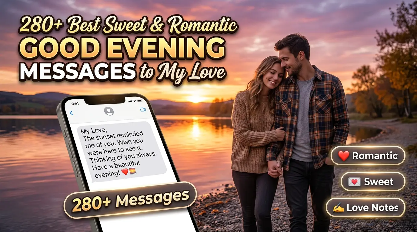 280+ Best Sweet & Romantic Good Evening Messages to My Love