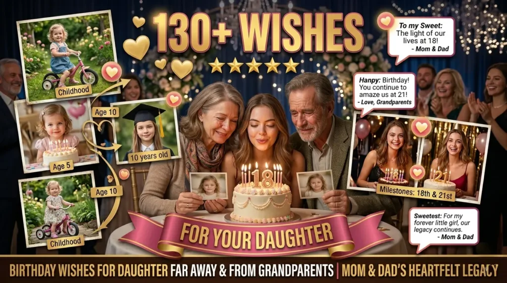Birthday Wishes for Daughter Far Away and From Grandparents