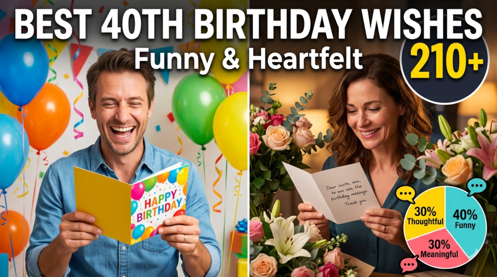 Funny 40th Birthday Messages for Him, Her and Yourself