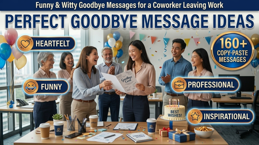 Funny & Witty Goodbye Messages for a Coworker Leaving Work
