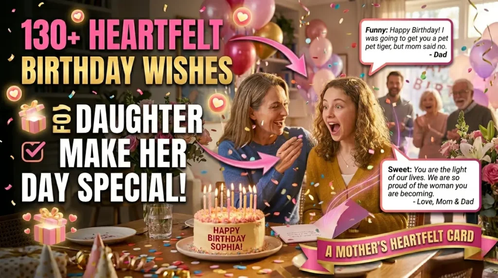 Happy Birthday Wishes for Daughter , Funny and Sweet