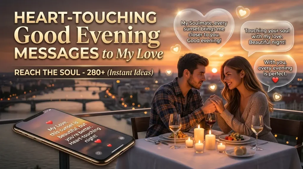 Heart-Touching Good Evening Messages for My Love That Reach the Soul