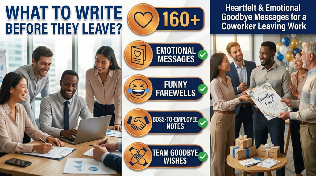 Heartfelt & Emotional Goodbye Messages for a Coworker Leaving Work