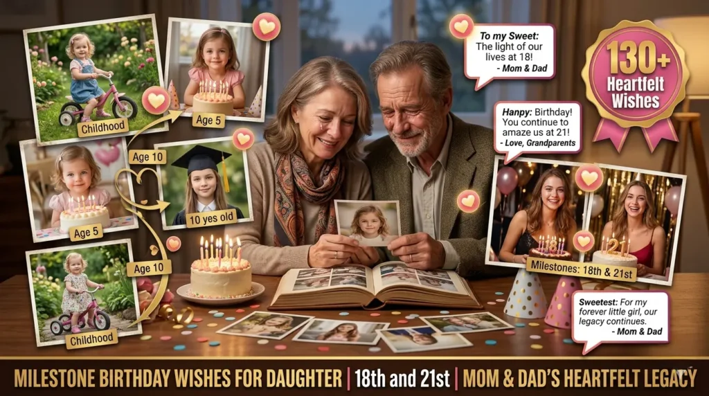 Milestone Birthday Wishes for Daughter 18th and 21st