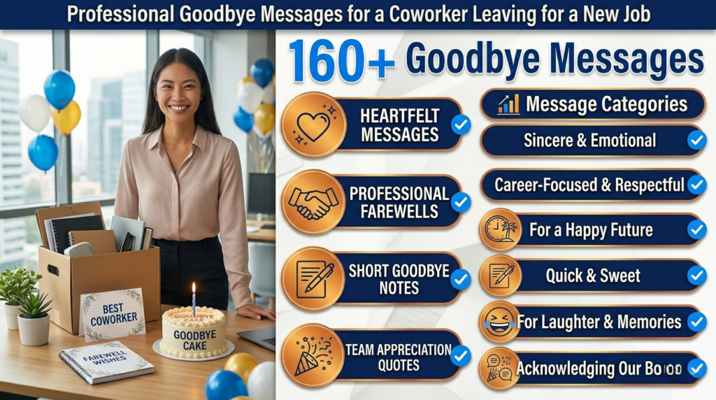 Professional Goodbye Messages for a Coworker Leaving for a New Job