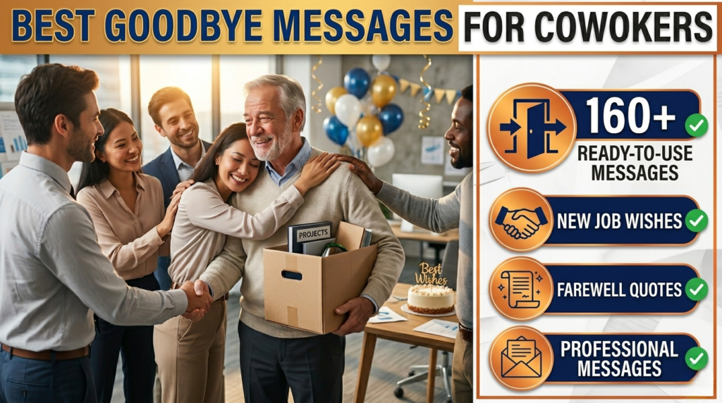 Short & Sweet Goodbye Messages for a Coworker Leaving Work