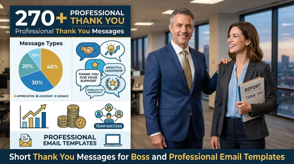 Short Thank You Messages for Boss and Professional Email Templates