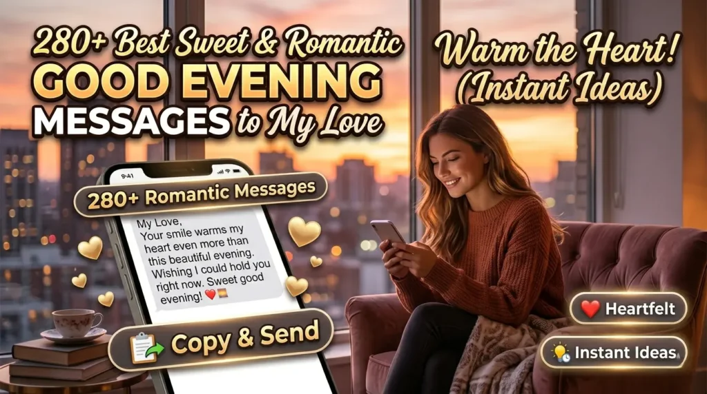 Sweet Good Evening Messages to My Love That Warm the Heart