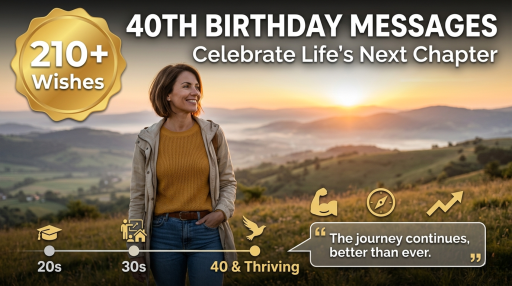 Thoughtful 40th Birthday Messages for Him, Her and Yourself