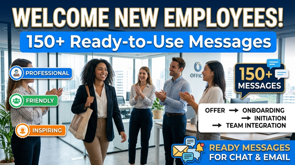 Welcome Messages for New Employees (Every Scenario Covered)